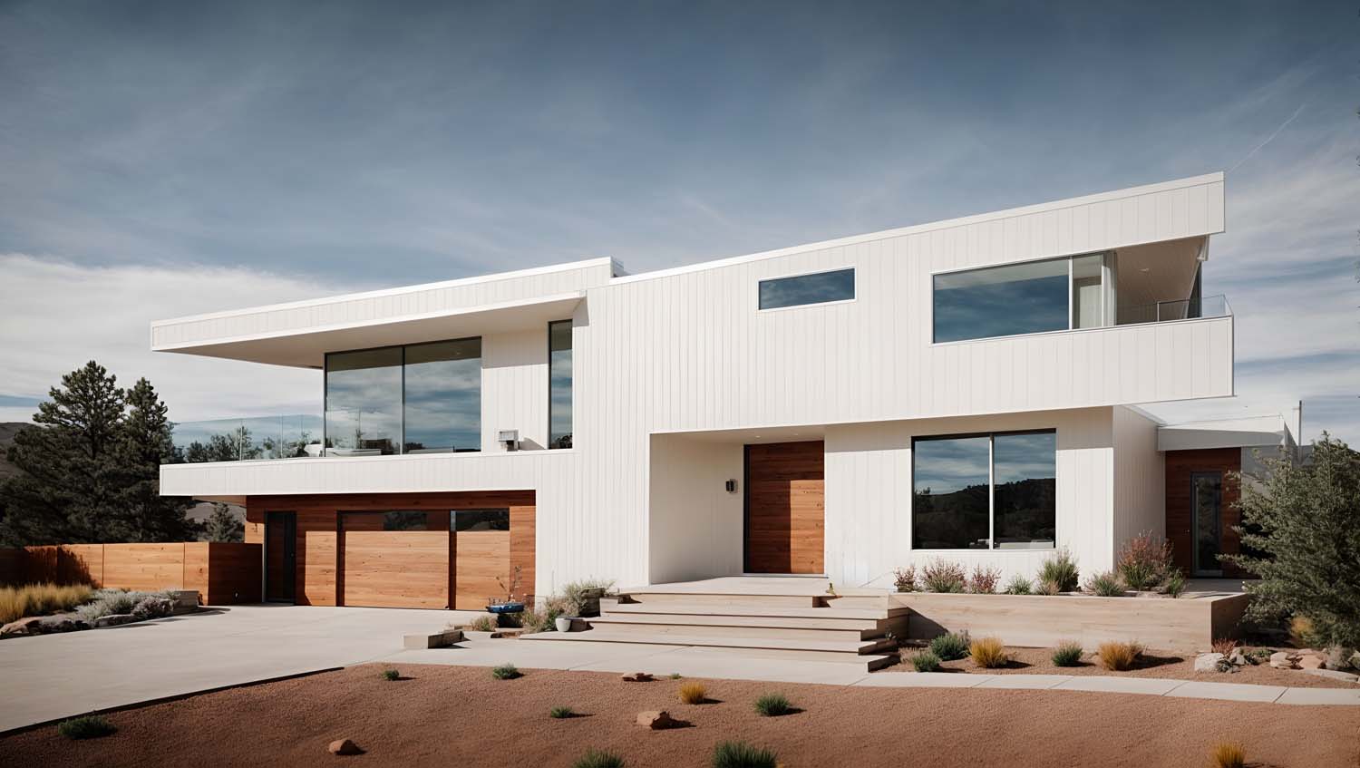 Siding Colorado: Neighborhood House in Colorado Springs with Vertical Plank Siding
