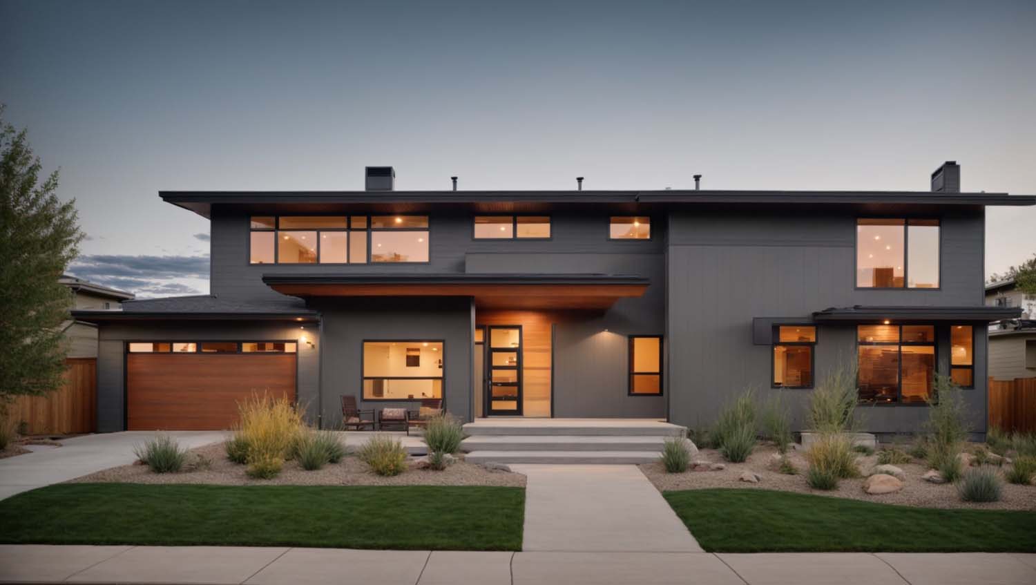 Siding supplier and installer Siding colorado modern grey mansion.