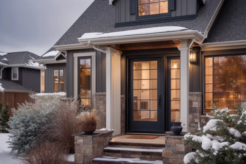 Broomfield home exterior in winter showing durable siding