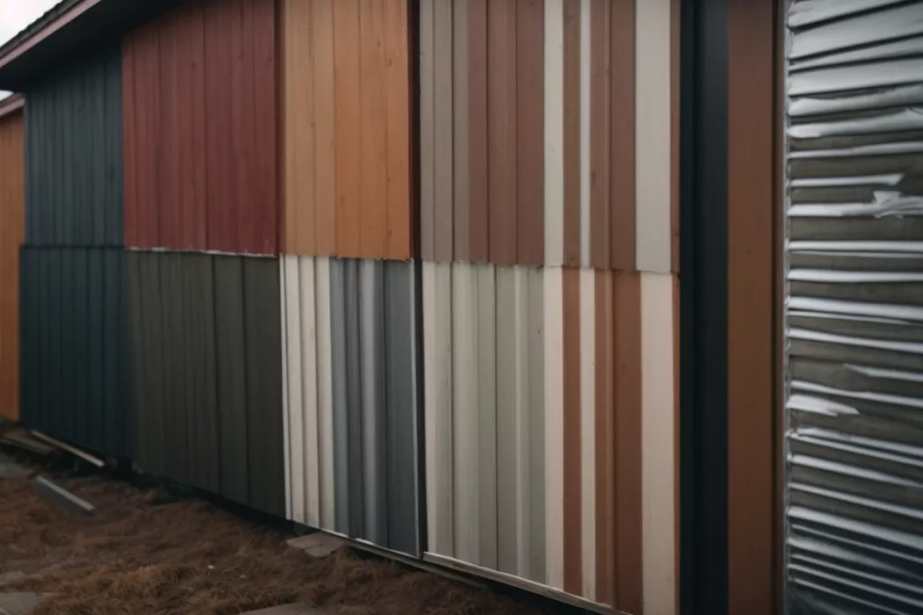 Siding material comparison on houses in diverse weather conditions
